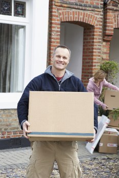 Moving team helping with a Docklands apartment relocation near the waterfront