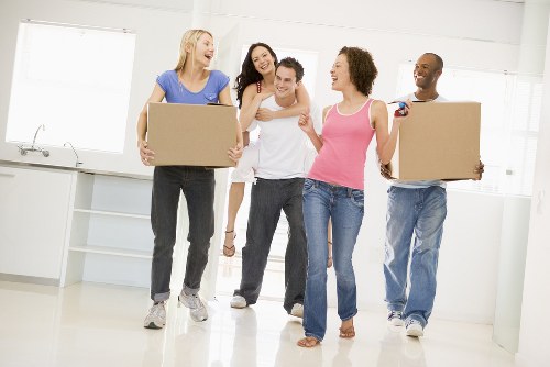 Professional movers supporting a Docklands office relocation