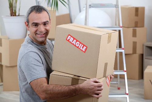 Commercial moving team planning an office relocation in Docklands