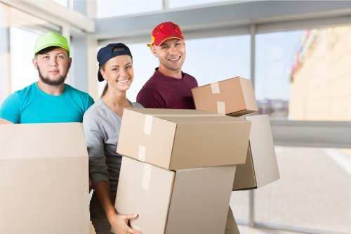 Flat removal service for a Docklands apartment building