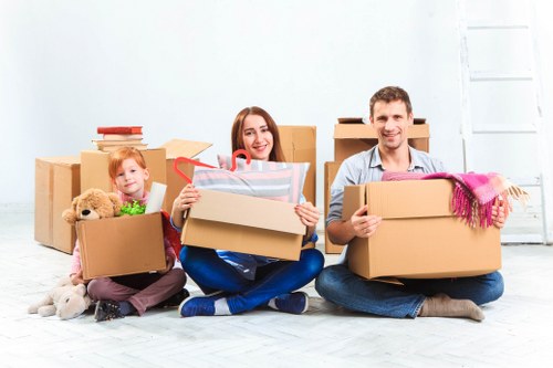 Careful loading of furniture for a Docklands flat move