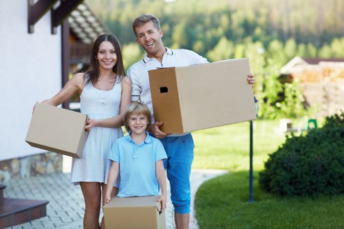 Careful furniture loading for a Docklands home relocation