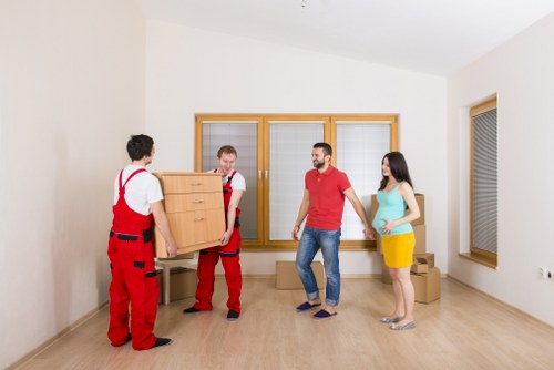 Office relocation process near Docklands business buildings
