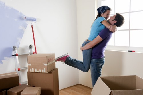 Local movers handling boxes and belongings in Docklands