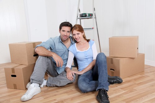 Loading furniture and boxes for a local move in Docklands