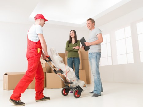 Safe and organised removal service with team planning equipment
