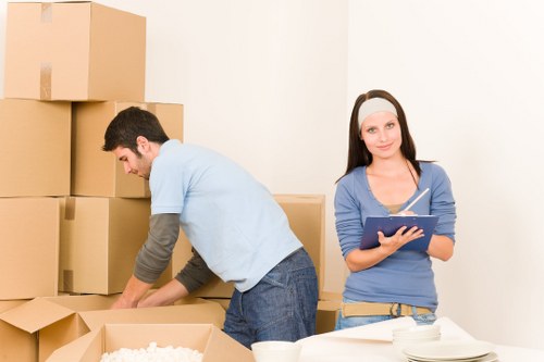 Packing and transport setup for a Docklands office relocation