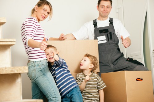 Van loading furniture and boxes for a local Docklands collection and delivery job